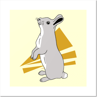 Rabbit Lineart Posters and Art